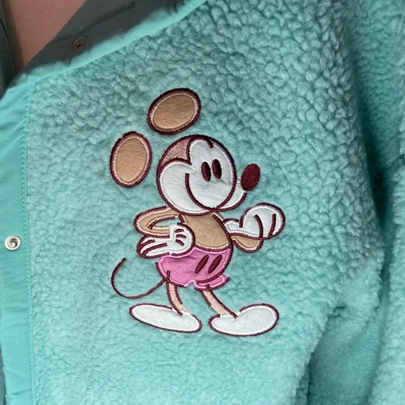 NWT Disney Parks Mickey Mouse Sherpa Jacket Women Size XL - Picture 5 of 16